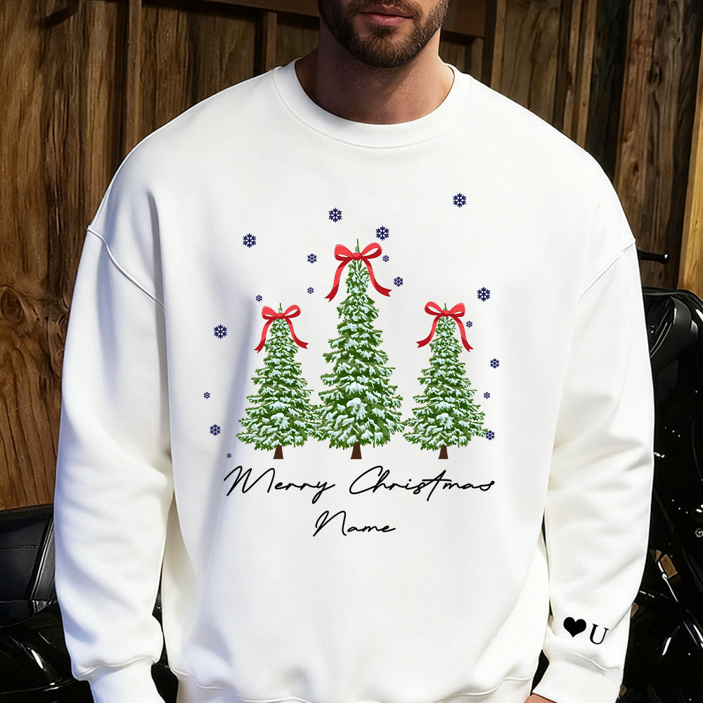Christmas themed shirt,Christmas printed shirt,Beautiful Christmas Tree Exquisite Embroidered Gift.
