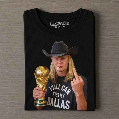 Cowboy Haaland World Cup Middle Finger Vintage Washed T-Shirt